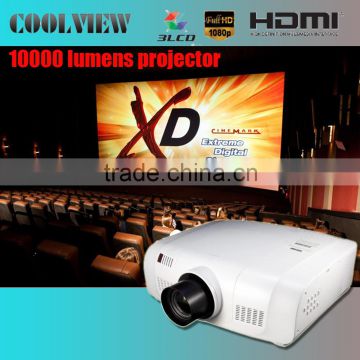 edge blending built in 3LCD Full HD HDMI DVI support wuxga 1920x1200 10000 lumens outdoor cinema projector