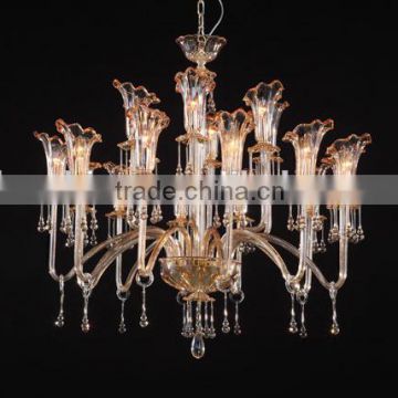 2015 royal style golden two-layers chandeliers pendant light for luxury hotel