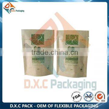 OEM Product Custom Printing Resealable Brown Paper Bag