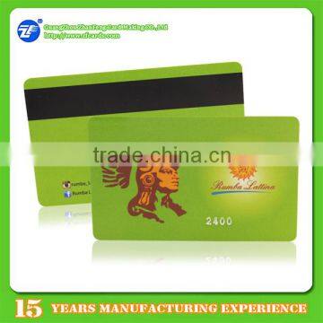 High quality pvc magnetic card with embossed no.