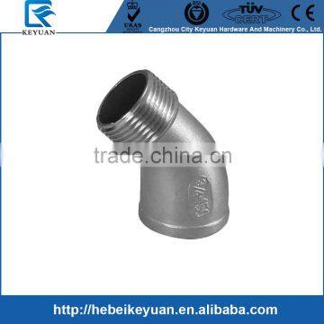 Cast Stainless Steel 45 DEG Elbow Fitting Male X Female Threaded Ends