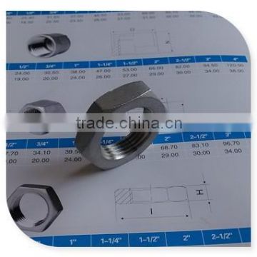 1/2" NPT Taper thread lock nut cast stainless steel 316 in 150lb rating