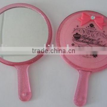 plastic one side handle cosmetic mirror