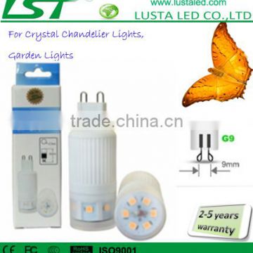 12PCS 2835 SMD, 1W/1.5W/2W/3W/4W G9/E14 Bulb, Peanuts Shape Ceramic Small LED Light Bulb, 3W G9 base LED lamp