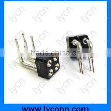 2.54mm pitch round pin Right angle SIP Socket