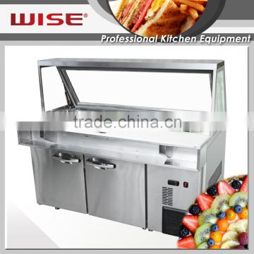 WISE Free Standing Blue Ray Salad Bar Refrigerator from Manufacturer