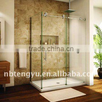 Assorted frameless sliding shower door brushed stainless steel
