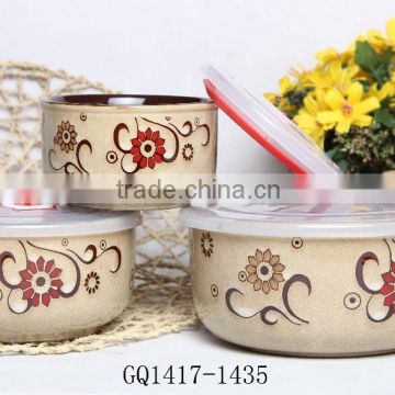 High quality ceramic bowl fresh bowl with lid for hot sale