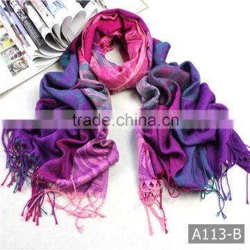 A113-B Hot selling products fashional jacquard scarf french viscose scarves