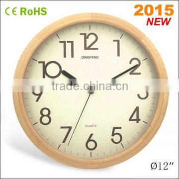12 inch handmade specialty beech wood case for clocks(12W50NA-141A)