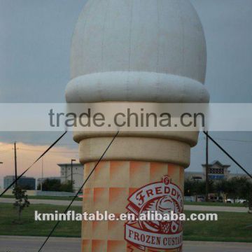 Giant inflatable ice cream cone cup