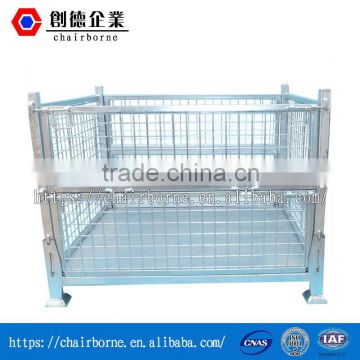 Long service life Heavy duty foldable rigid steel customized steel stackable warehouse storage cage