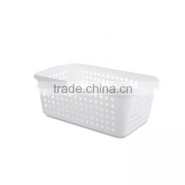 pp white hole shaped plastic storage mesh organizer box
