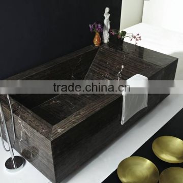 New design style natural marble bathtub square stone bathtubs