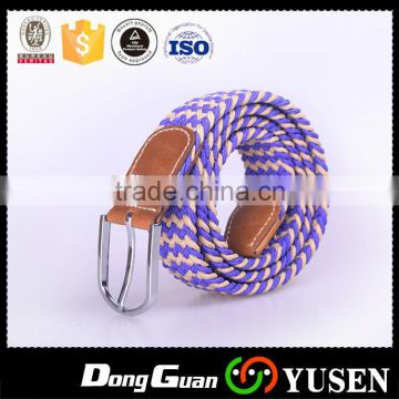 Good selling cheap price nice two-tone polyester elastic belt for women