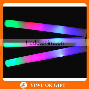 16" Multicolor LED Flashing Light Effect Sticks Color Changing Foam Baton Strobe for Party Supplies, Festivals, Raves, Birthdays