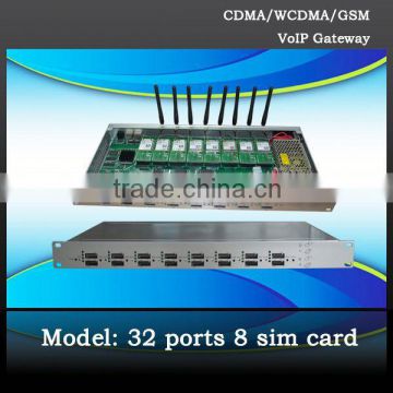 8 port 32 sim gsm/cdma/wcdma voip terminal gateway,umts voip gateway voip goip