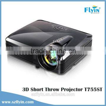 100 inches image at 1.36m Multimedia 1080P Home theater 4500 Lumens Short throw 3D Video Projector