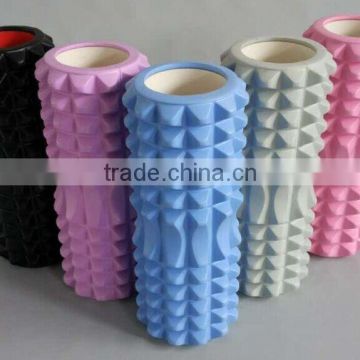 Free sample Eco-friendly EVA Grid Hollow Yoga Foam Roller/massage roller 33*14cm