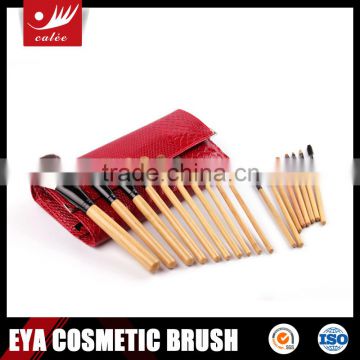 18 pcs cosmetic professional makeup brush sets with aluminum ferrule