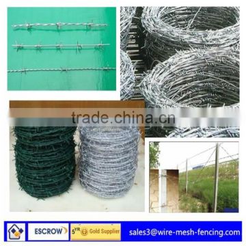 Barbed Wire Fencing Prices/knotted welded wire mesh fence/Competitive Price double-twist barbed wire screwed