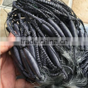 Gill net China Handmade finland fishing net,double knot 10 mesh depth x  100m length with float rope and lead rope of bird net / BOP net /Trellis  net/ fishing net from China