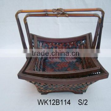 decorative bamboo plates in various shape