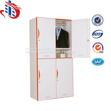 China factory dirct office clothes wardrobe 4 doors steel lockers