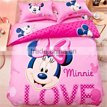 Wholesale Mickey Mouse bedding set for kids Mickey Minnie bedding set of 3pcs for single beds