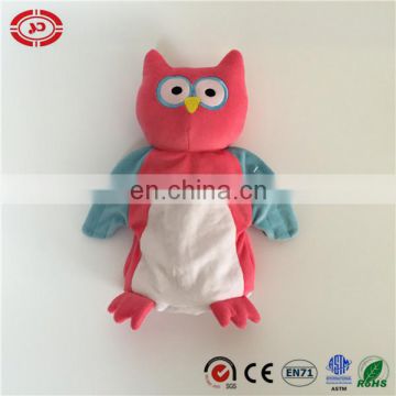 Owl the night bird eyes embroidered cute toy baby hand puppet