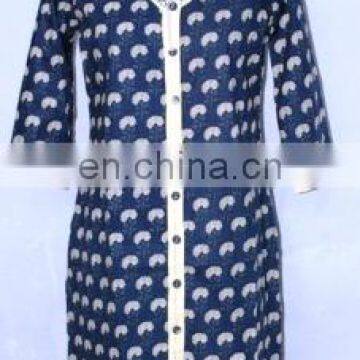 PRINTED COTTON KURTA