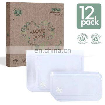Reusable Storage Bags & FDA Grade BPA FREE Snack Lunch Bags Airtight Seal Food Preservation Bags