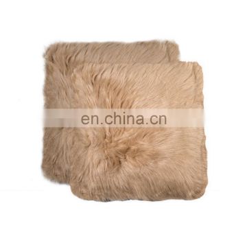 Custom Amazon Trendy faux fur sheepskin throw pillow case 11*22 in