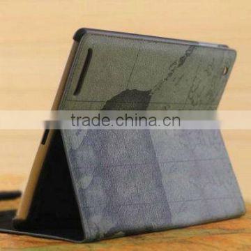 luxury stand map case for ipad, fancy case for ipad 2
