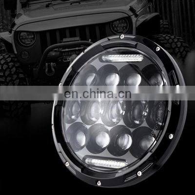 Led Headlight  DRL For Jeep Wrangler JK JKU 2007-2018 7 Inch 75w With High/ Low Beam