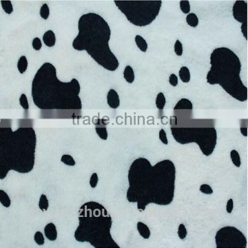 quality textile fabric cow dots Plush Blankets fabric