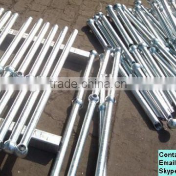 Hot dip galvanized industrial steel stanchions