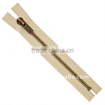8# Green Bronze Closed End Zipper With Automated Head
