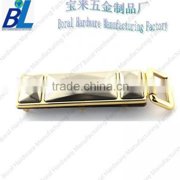 Gold plated 2 inch metal buckle for side straps