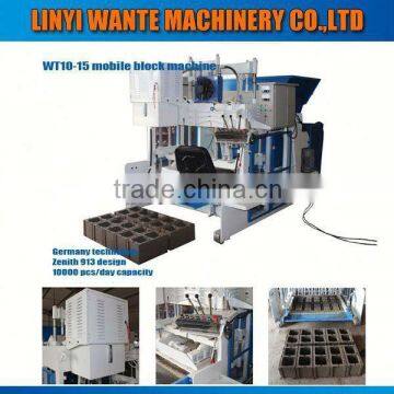 WT10-15 10000pcs/day big capacity movable building bloc machine