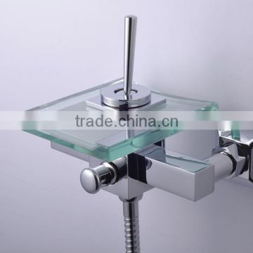 In-wall Single Handle Glass Bath Shower Faucet/ Mixer TapQH0815-1W