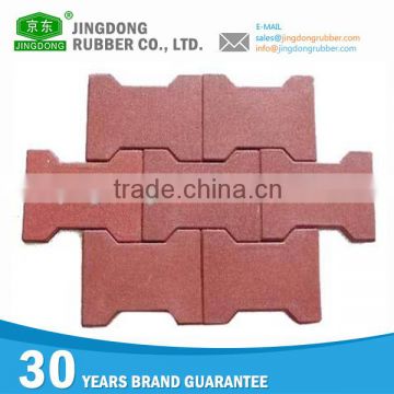 Customized Shape Comfortable Rubber red brick floor tile