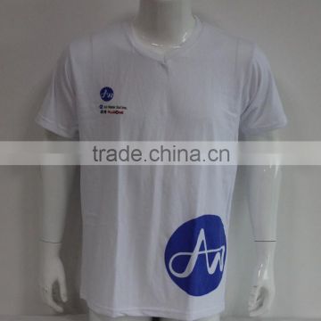 bulk v-neck t-shirt cheap cotton plain white t-shirts wholesale silkscreen printing t shirt