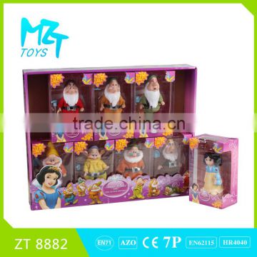 2015 Hot sell lovely 7 inch Snow white and seven dwarfs
