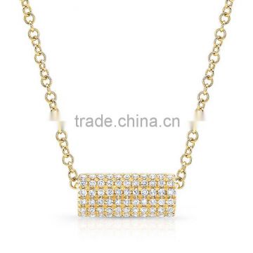Factory wholesale price women fashion gold rhinestone necklace