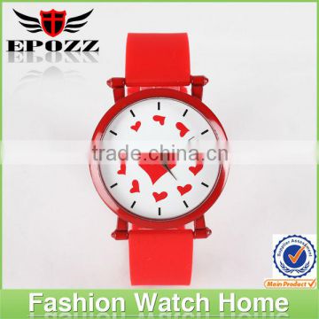 Hottest white dial kids fashion colorful silicone slap watch heart shaped on dial