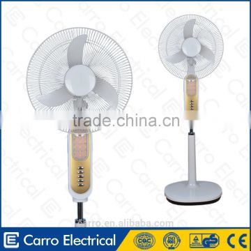 Carro Electrical 18inch 12v 40w electric rechargeable battery fan with led