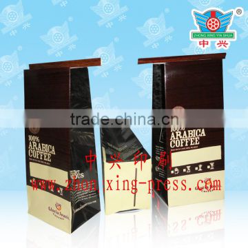 Recyclable kraft paper seal coffee food packaging bags with logo printed