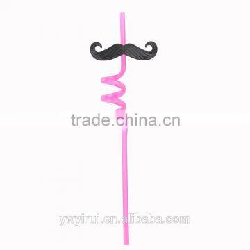 2016 Promotional plastic mustaches straw