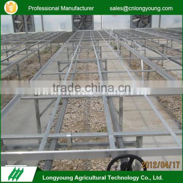 Professional adjustable movable nursery greenhouse benches rolling